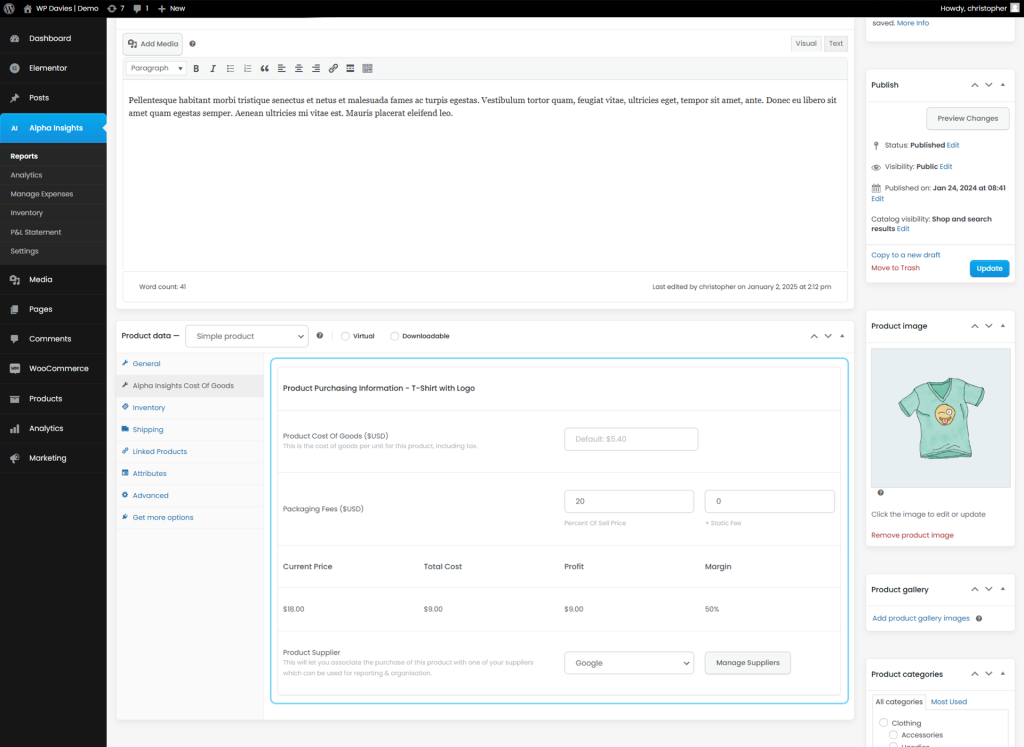 Product Specific Costs For WooCommerce